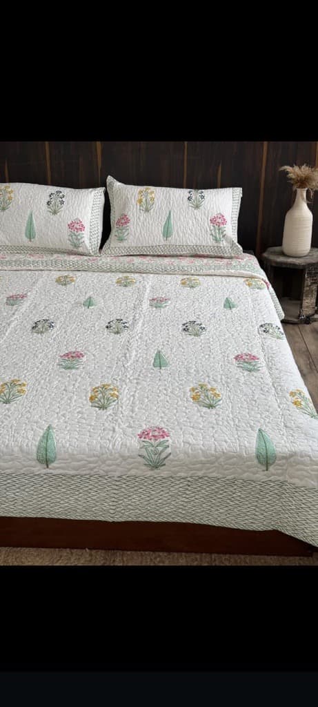 white comforting bedspreads